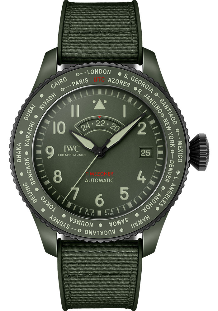 IWC Watches - Pilots Watch Timezoner TOP GUN Woodland - Style No: IW395601