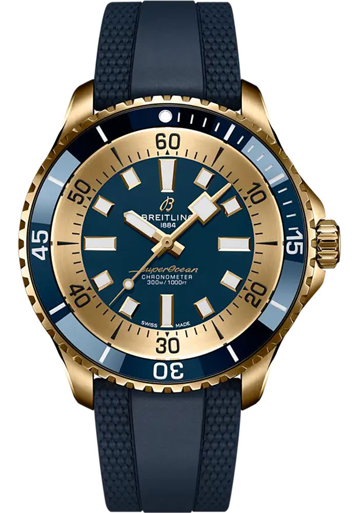 Breitling Watches - Superocean Automatic 44mm - Rubber Strap - Folding Buckle - Style No: N173761A1C1S1