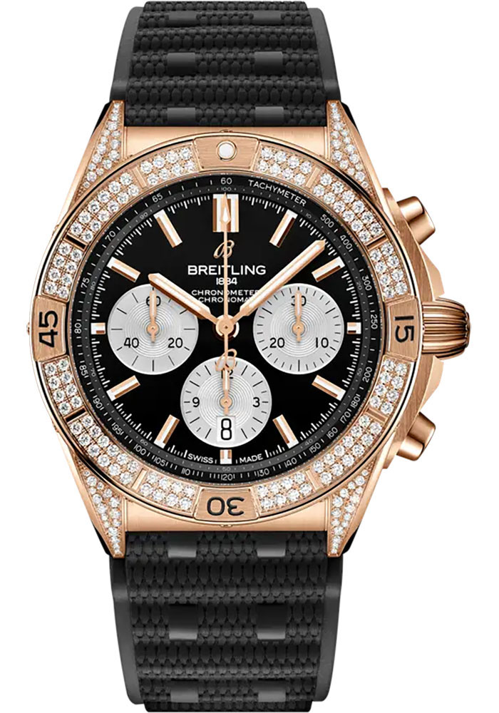 Breitling Watches - Chronomat B01 42 Red Gold - Rubber Strap - Folding Buckle - Style No: RB0134721B1S2