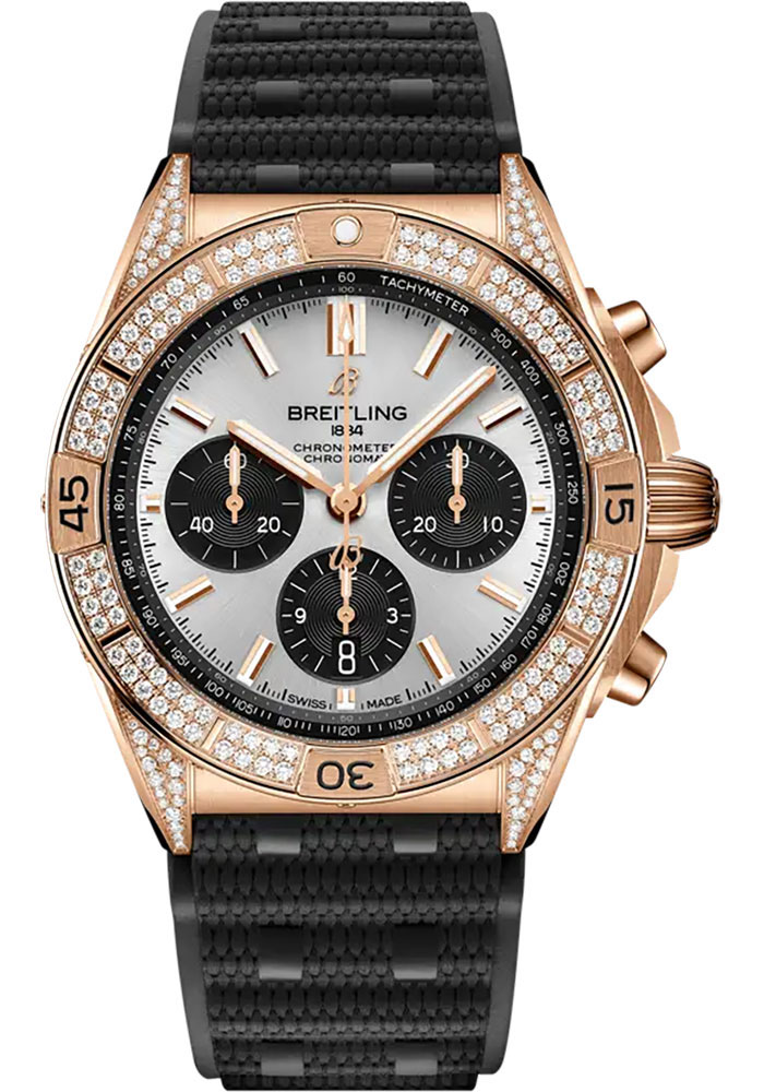 Breitling Watches - Chronomat B01 42 Red Gold - Rubber Strap - Folding Buckle - Style No: RB0134721G1S2