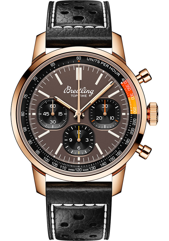Breitling Watches - Top Time B01 Red Gold - Leather Strap - Folding Buckle - Style No: RB01761A1Q1X1
