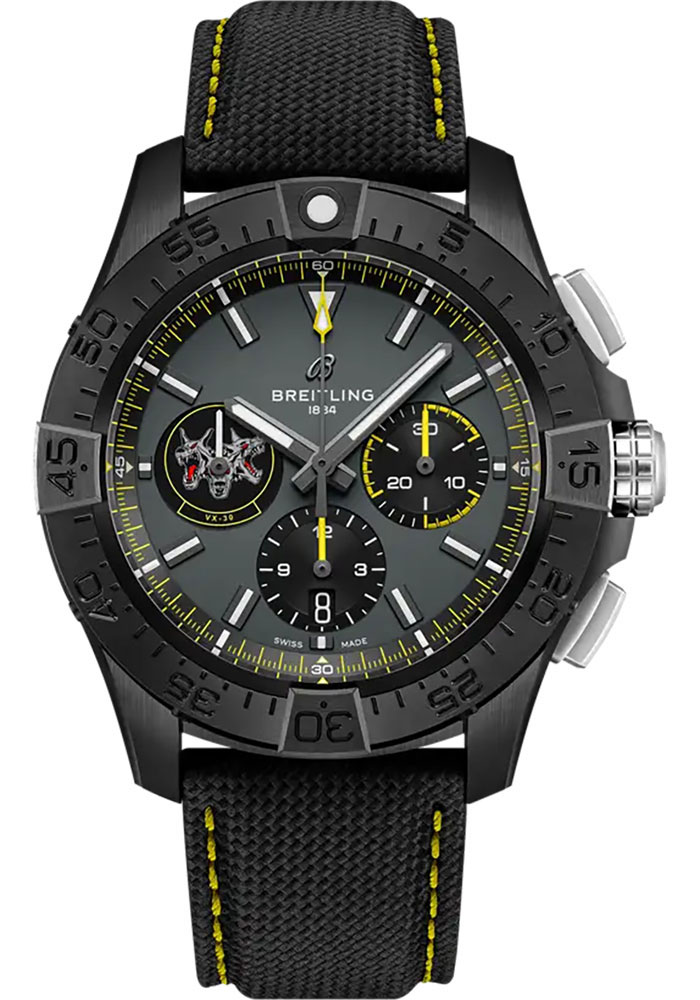 Breitling Watches - Avenger B01 Chronograph 44 Ceramic - Leather Strap - Folding Buckle - Style No: SB01472A1B1X1