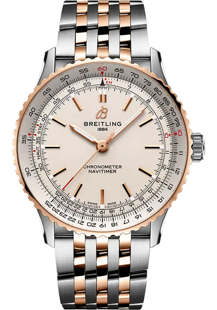 Breitling Watches - Navitimer Automatic 41mm - Steel and Red Gold - Metal Bracelet - Style No: U17329F41G1U1