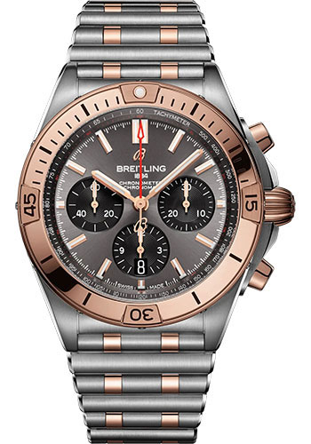 Breitling Watches - Chronomat B01 42 Steel and Red Gold - Metal Bracelet - Style No: UB0134101B1U1