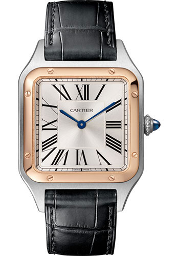 Cartier Watches - Santos Dumont Large - Steel and Pink Gold - Style No: W2SA0011