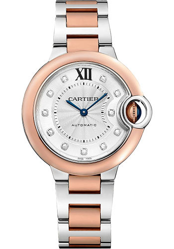 Cartier Watches - Ballon Bleu 33mm - Steel and Pink Gold - Style No: W3BB0021
