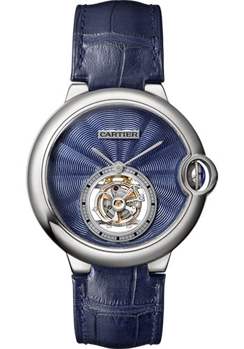 cartier blue leather watch