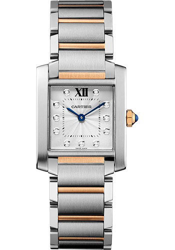 cartier tank francaise stainless steel watch on bracelet medium