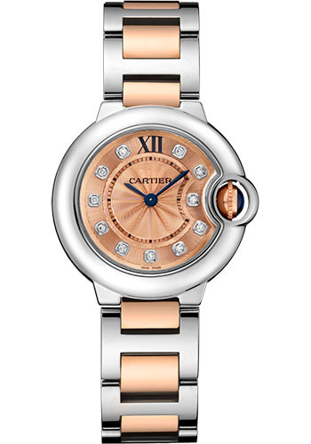 Cartier Ballon Bleu 28mm - Steel and Pink Gold Watches