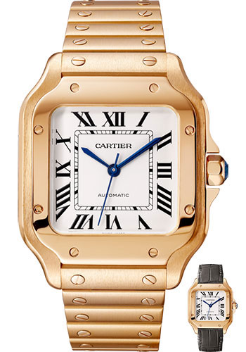 cartier pink gold watch