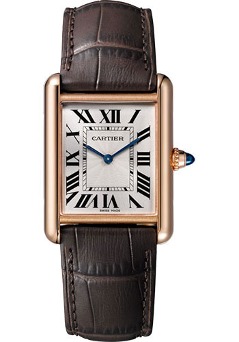 Cartier Tank Louis Yellow Gold Brown Strap Watches Review