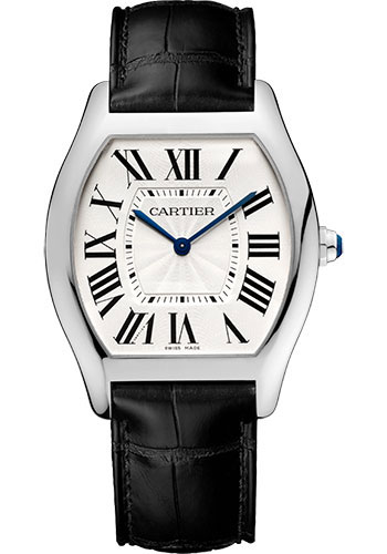 Cartier Tortue Large - White Gold Watches From SwissLuxury