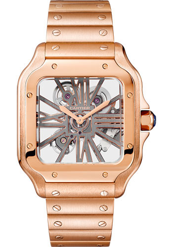 Cartier Watches - Santos de Cartier Large - Pink Gold - Style No: WHSA0016