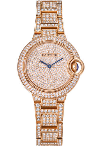 Cartier Ballon Bleu 33mm - Pink Gold Watches From SwissLuxury