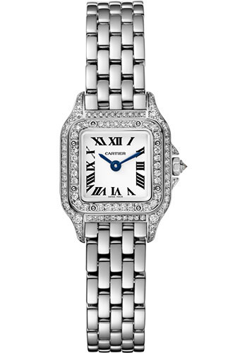 cartier white diamond watch