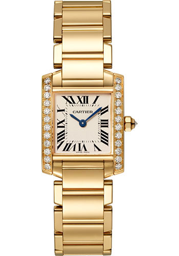cartier tank francaise watch with diamonds