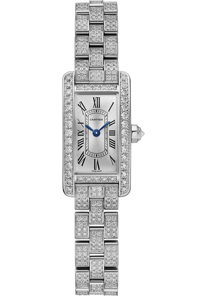 Cartier Watches - Tank Americaine Mini - White Gold - Style No: WJTA0045