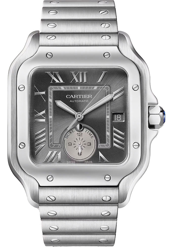 Cartier Watches - Santos de Cartier Dual Time - Stainless Steel - Style No: WSSA0076