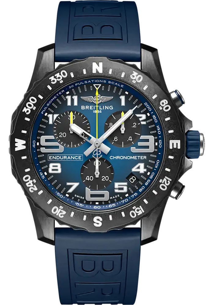 Breitling Watches - Endurance Pro 44mm - Breitlight - Rubber Strap - Tang Buckle - Style No: X823101G1C1S1