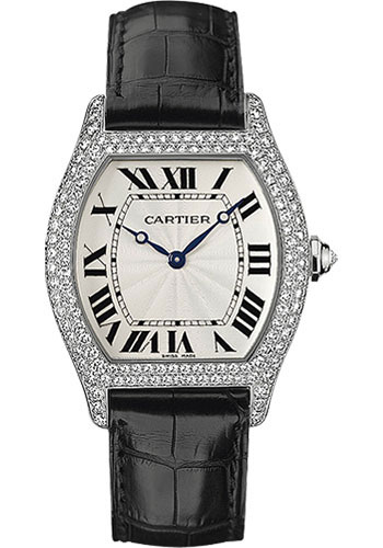 Cartier Tortue Large - White Gold Watches From SwissLuxury