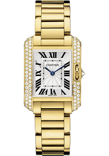 cartier tank in gold