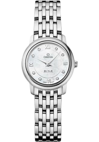 Omega Watches - De Ville Prestige Quartz 24.4 mm - Stainless Steel - Style No: 424.10.24.60.55.001