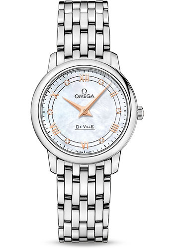 Omega Watches - De Ville Prestige Quartz 27.4 mm - Stainless Steel - Style No: 424.10.27.60.55.001