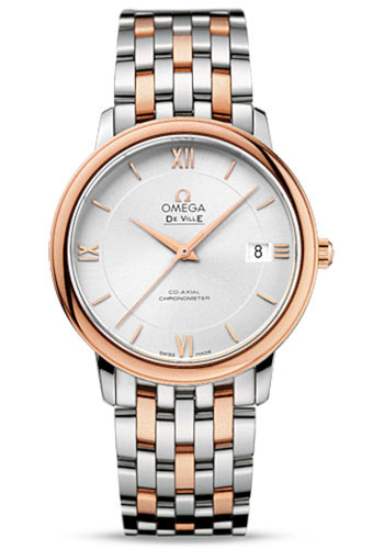 Omega Watches - De Ville Prestige Co-Axial 36.8 mm - Steel And Red Gold - Style No: 424.20.37.20.02.002