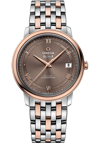 Omega Watches - De Ville Prestige Co-Axial 36.8 mm - Steel And Red Gold - Style No: 424.20.37.20.13.001