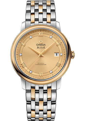 Omega Watches - De Ville Prestige Co-Axial 39.5 mm - Steel And Yellow Gold - Style No: 424.20.40.20.58.001