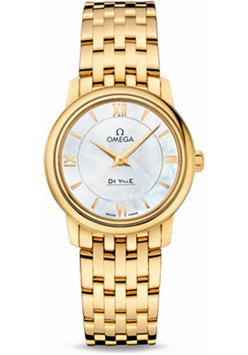 omega quartz gold watch