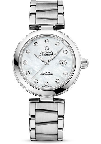 Omega Watches - De Ville Ladymatic 34 mm - Stainless Steel on Bracelet - Style No: 425.30.34.20.55.002