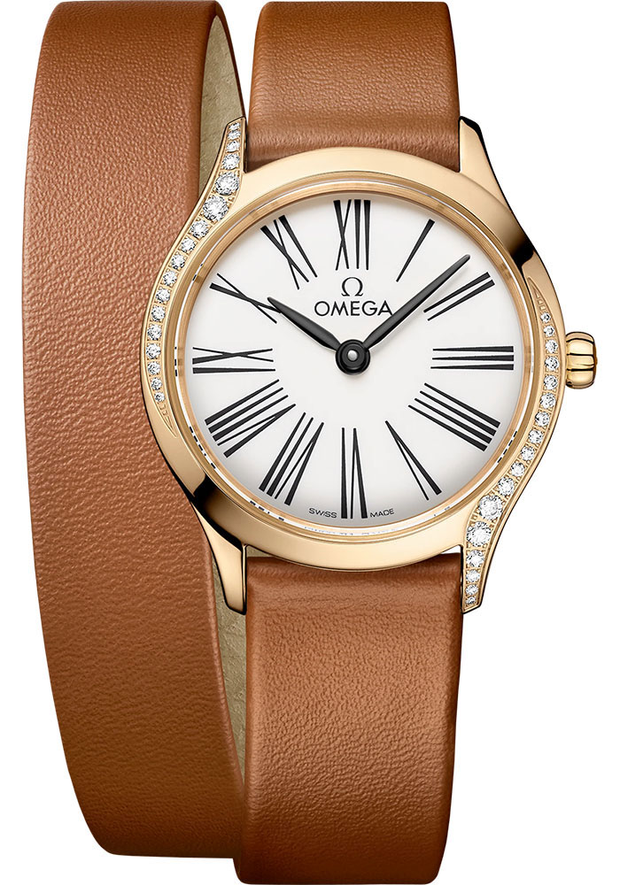 Omega Watches - De Ville Tresor Quartz - 26 mm - Moonshine Gold - Style No: 428.57.26.60.04.005