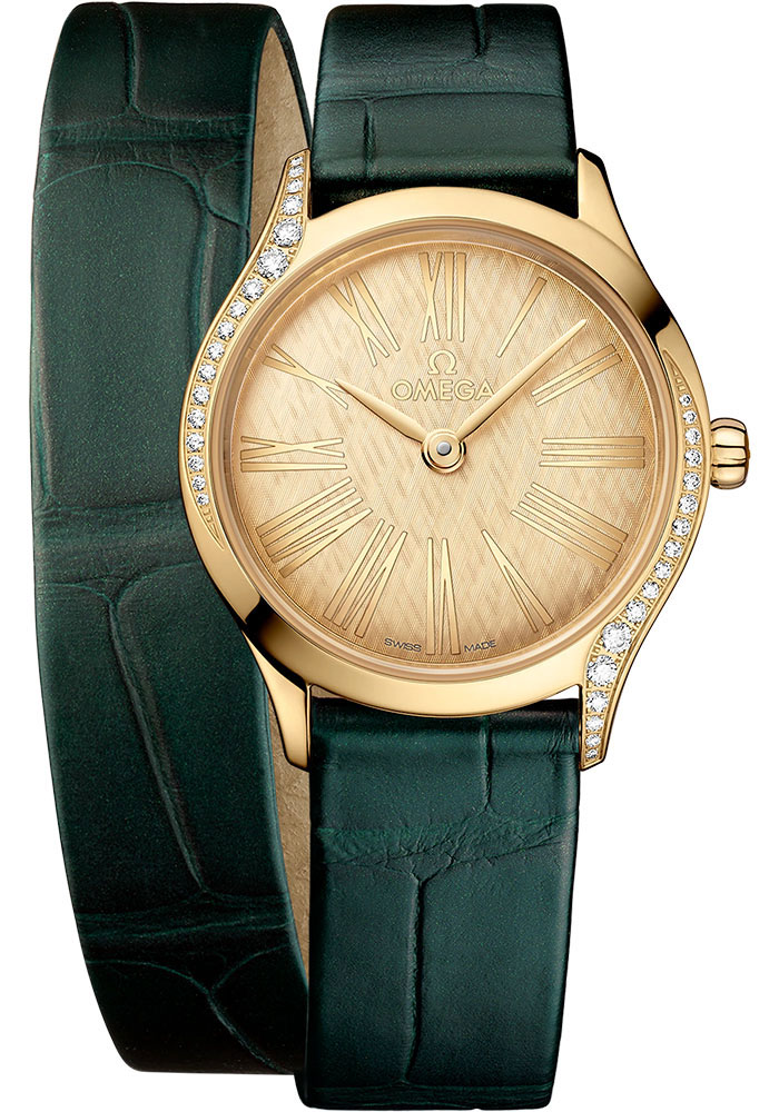 Omega Watches - De Ville Tresor Quartz - 26 mm - Moonshine Gold - Style No: 428.58.26.60.99.002