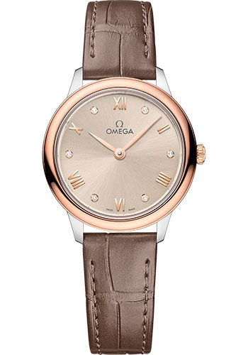 Omega Watches - De Ville Prestige Quartz 27.5 mm - Steel and Sedna Gold - Style No: 434.23.28.60.59.001