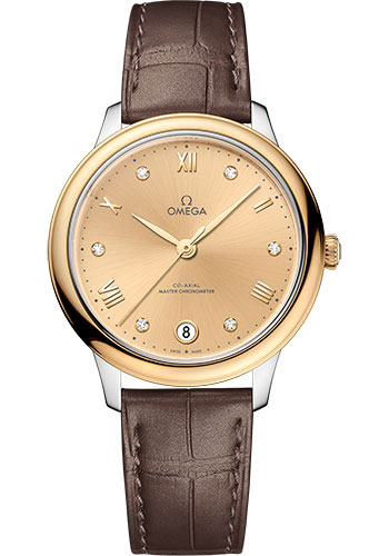 Omega Watches - De Ville Prestige Co-Axial 34 mm - Steel and Yellow Gold - Style No: 434.23.34.20.58.001