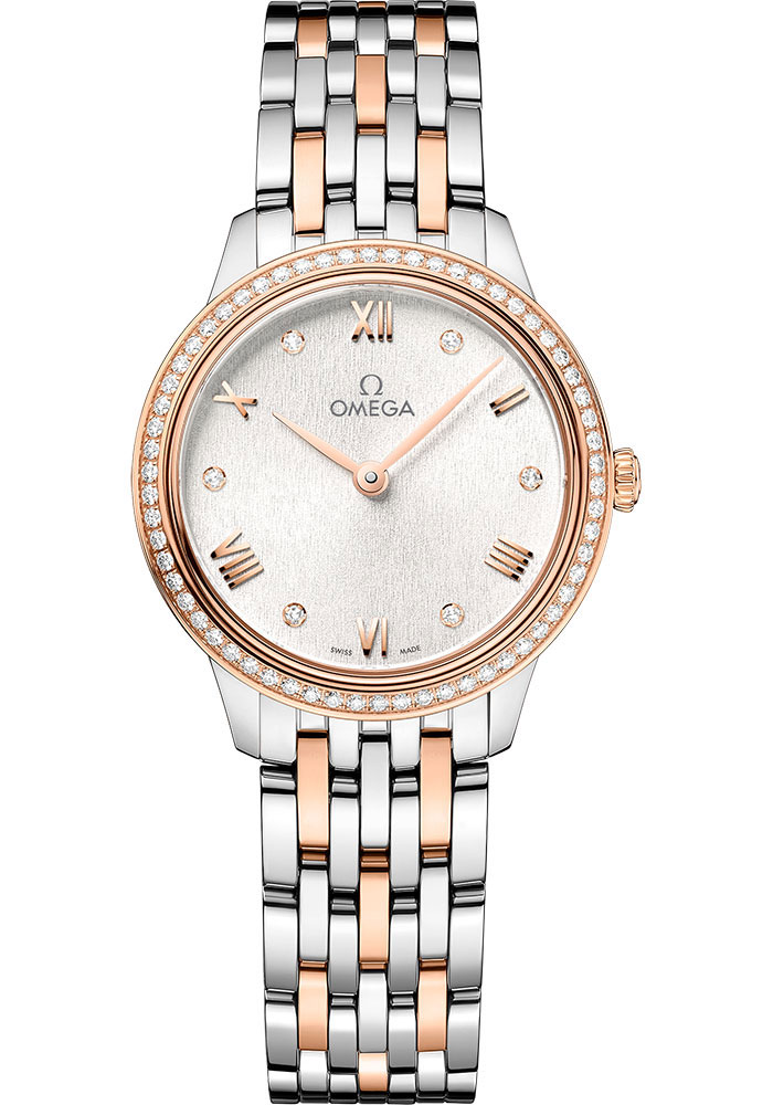 Omega Watches - De Ville Prestige Quartz 27.5 mm - Steel and Sedna Gold - Style No: 434.25.28.60.52.001