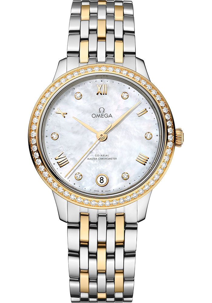 Omega Watches - De Ville Prestige Co-Axial 34 mm - Steel and Yellow Gold - Style No: 434.25.34.20.55.002