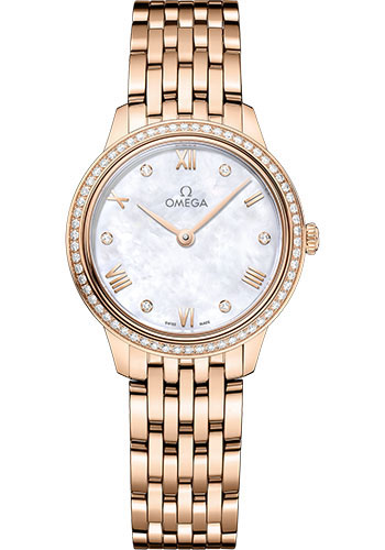 Omega Watches - De Ville Prestige Quartz 27.5 mm - Sedna Gold - Style No: 434.55.28.60.55.001