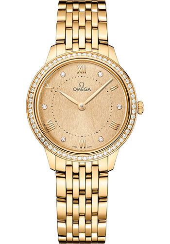 Omega Watches - De Ville Prestige Quartz 30 mm - Yellow Gold - Style No: 434.55.30.60.58.001