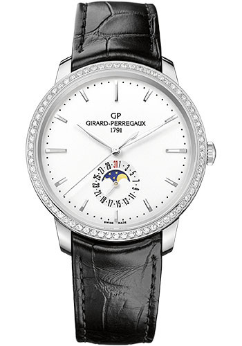 Girard-Perregaux Watches - 1966 Date and Moon Phases - Style No: 49545D11A131-BB60