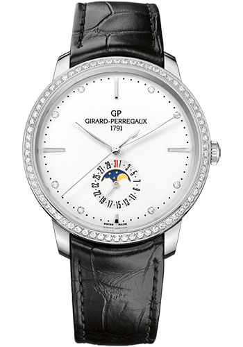 Girard-Perregaux Watches - 1966 Date and Moon Phases - Style No: 49545D11A1A1-BB60