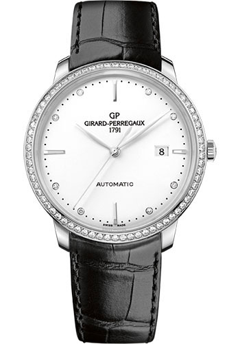 Girard-Perregaux Watches - 1966 40 mm - Steel - Alligator Strap - Style No: 49555D11A1A1-BB60