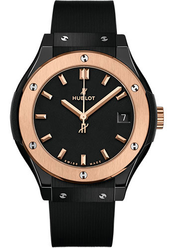Hublot Classic Fusion 33mm Ceramic And King Gold Watches