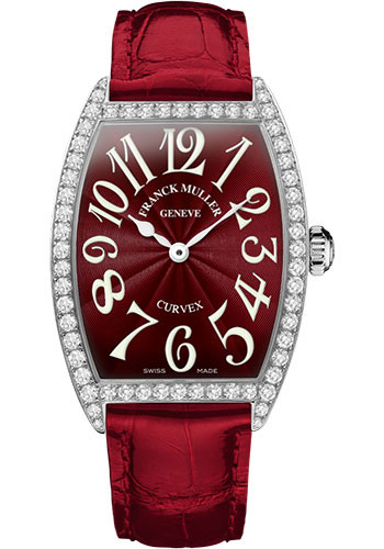 Franck Muller Watches - Cintre Curvex - Quartz - 34 mm Stainless Steel - Dia Case - Strap - Style No: 6852 QZ DP AC Red