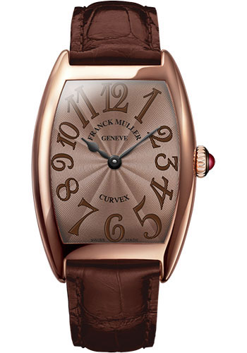 Franck Muller Watches - Cintre Curvex - Quartz - 29 mm Rose Gold - Strap - Style No: 7502 QZ 5N Chocolate
