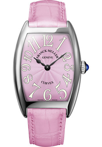 Franck Muller Watches - Cintre Curvex - Quartz - 29 mm White Gold - Strap - Style No: 7502 QZ OG Pink