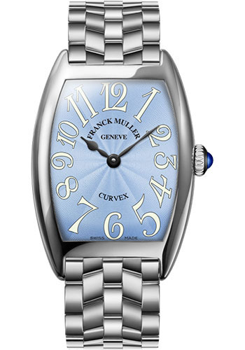 Franck Muller Watches - Cintre Curvex - Quartz - 29 mm Platinum - Bracelet - Style No: 7502 QZ O PT Pastel Blue