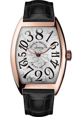 Franck Muller Watches - Cintre Curvex - Automatic - 35.3 mm Crazy Hours - Rose Gold - Strap - Style No: 7851 CH 5N White Black