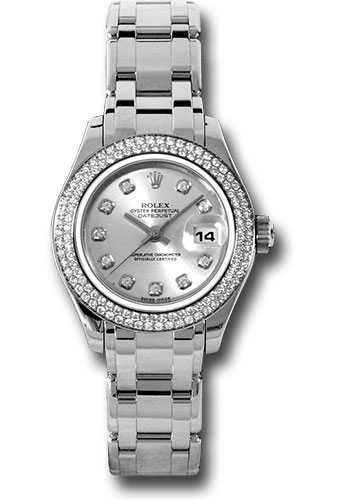 Rolex Watches - Datejust Pearlmaster Lady White Gold - 116 Diamond Bezel - Style No: 80339 sd